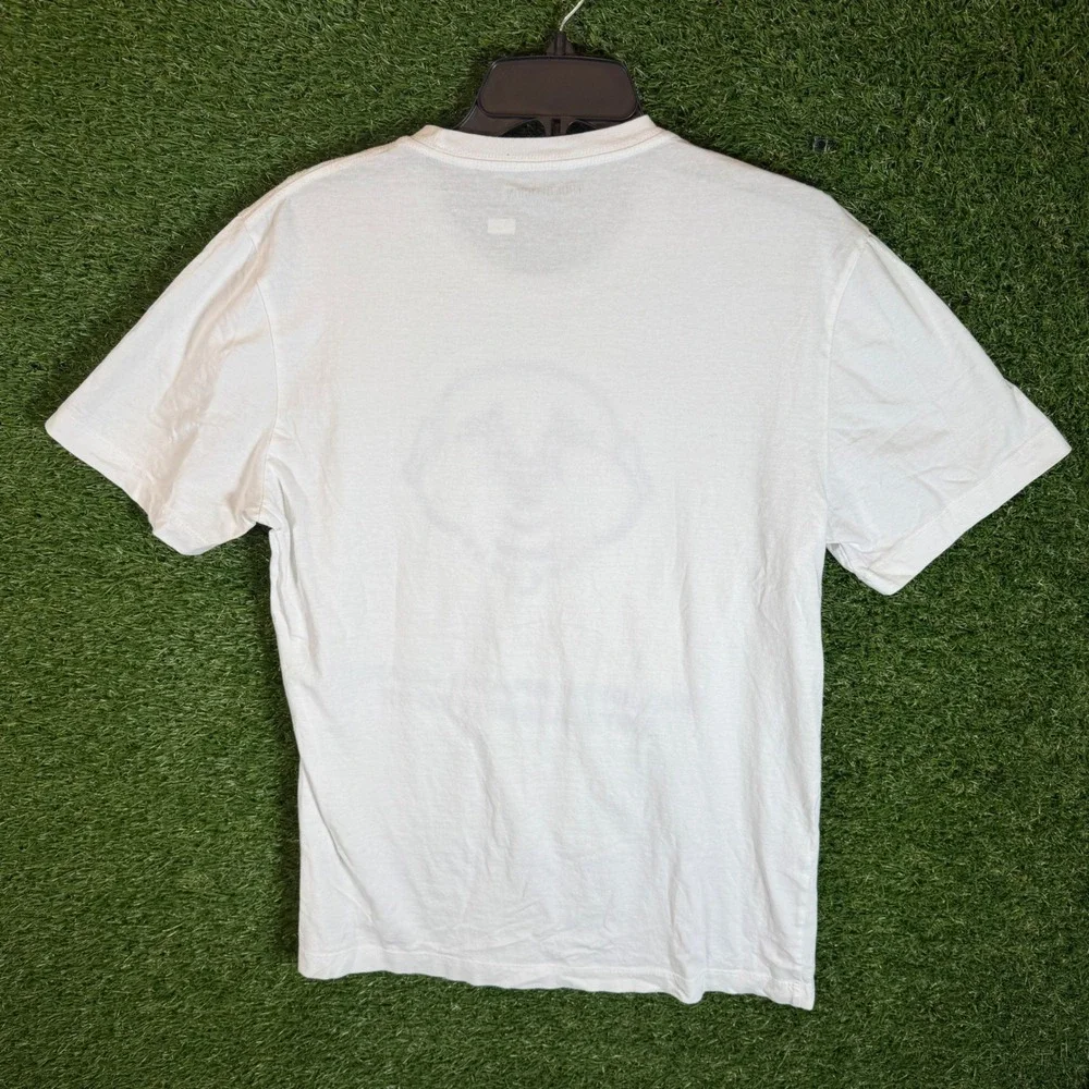 True Religion Mens White Buddha Graphic T Shirt Medium‎ Short Sleeve Cotton